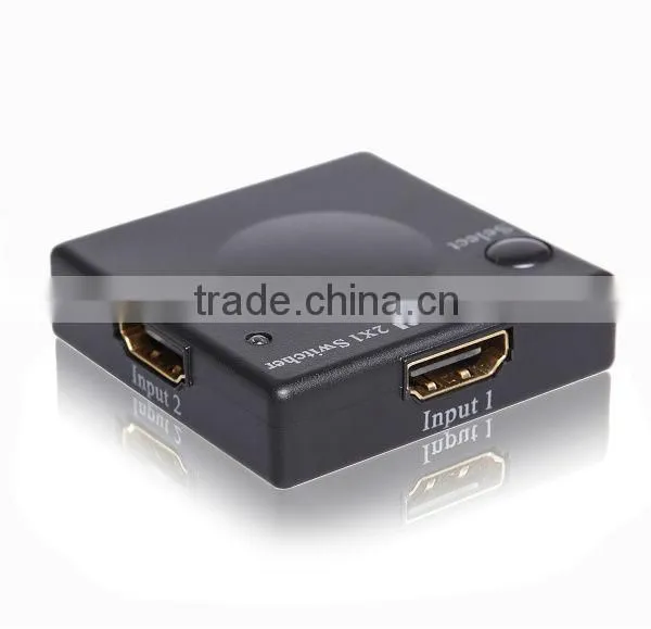2 way automatic hdmi splitter 2 in 1 out Support 3D 1080P