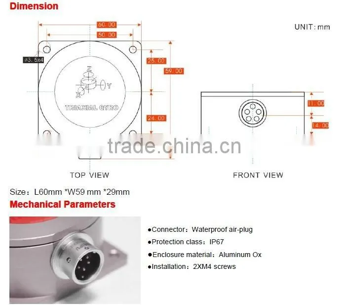 TL632D MEMS Digital Gyroscope Low Temperature Drift MEMES Gyro High Accuracy