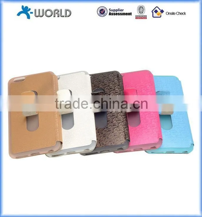 TPU Flip Case for iPhone 6S with Smart Window and Stand