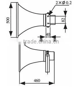 YH630T 75W Aluminum With Transformer OEM Horn Loudspeaker Design