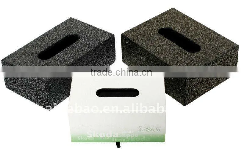 high quality leather tissue box