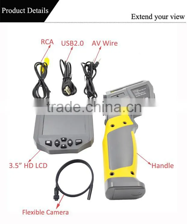 recording capture video and images portable flexible endoscope for remote visual inspection