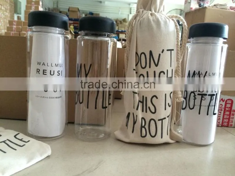500ml Plastic Sports Drinking Water My Bottles Lemon Juice Readily Cup Drinking Water new popular clear fruits water bottles