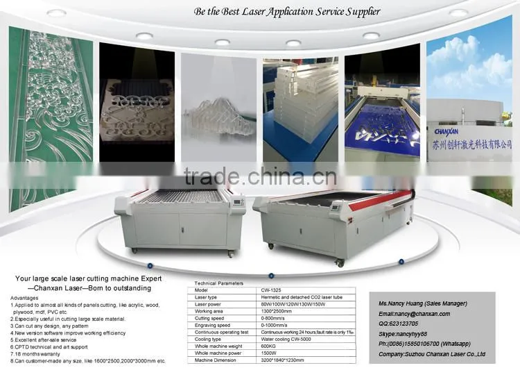 chanxan brand! CNC fabric cutting and engraving laser bed with auto feeding system Skype:nancyhyy88