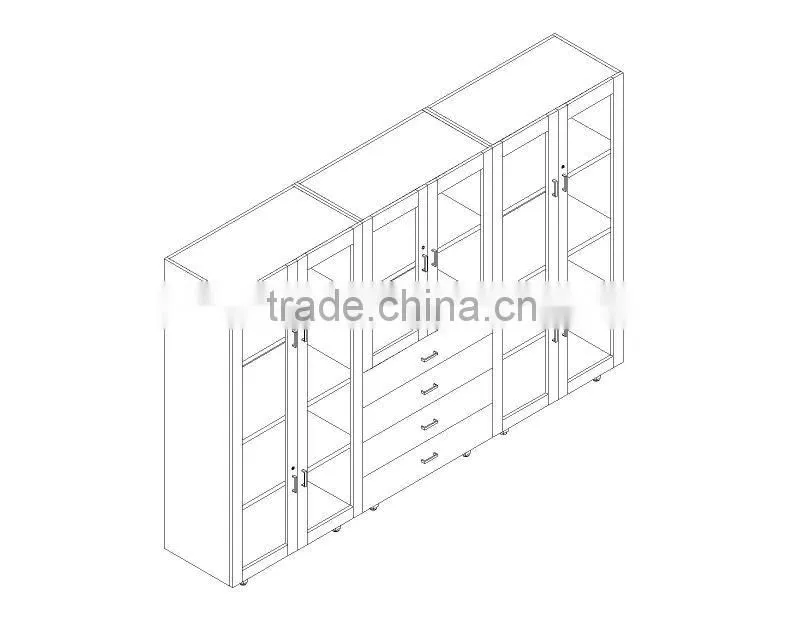 SUNRISE-B024 2012 Hot-sale Modern wood office bookcase furniture