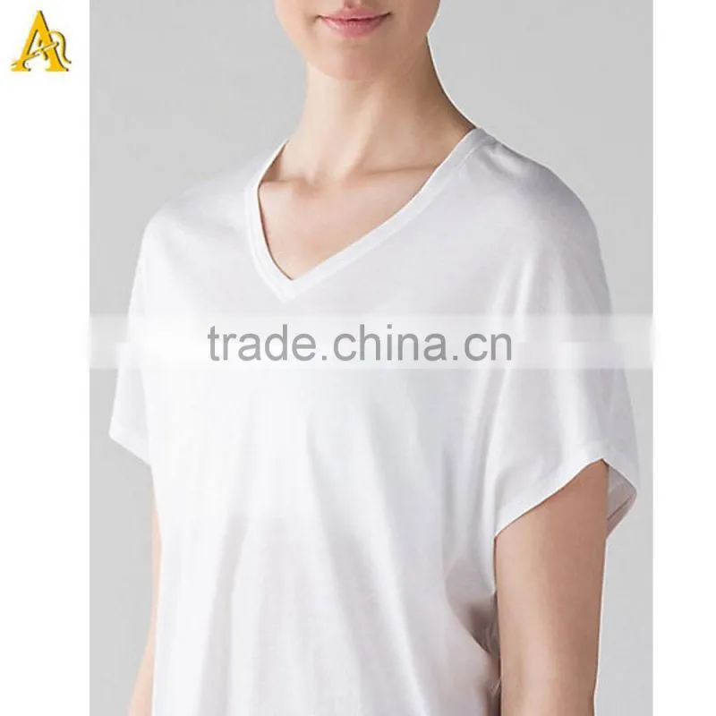2016 new arrival Women Sports Collar T-shirts custom made hot sale made in China
