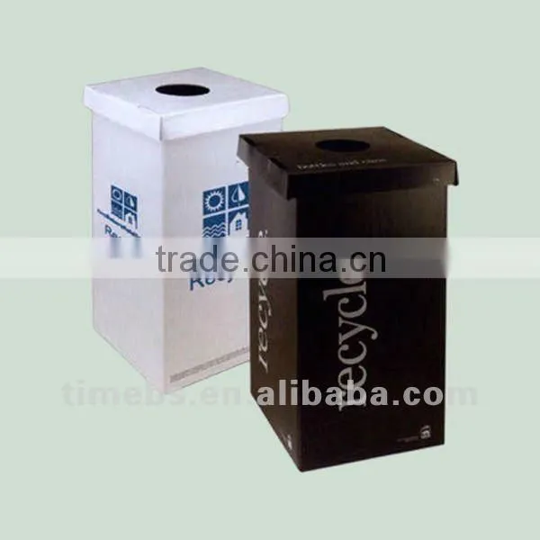 Plastic corrugated recycle bin