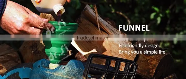 Outdoor Camping Travel Folding Design Portable Silicone Funnel