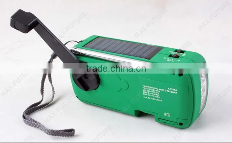 Hand dynamo radio torch,AM/FM/Weather band with speaker