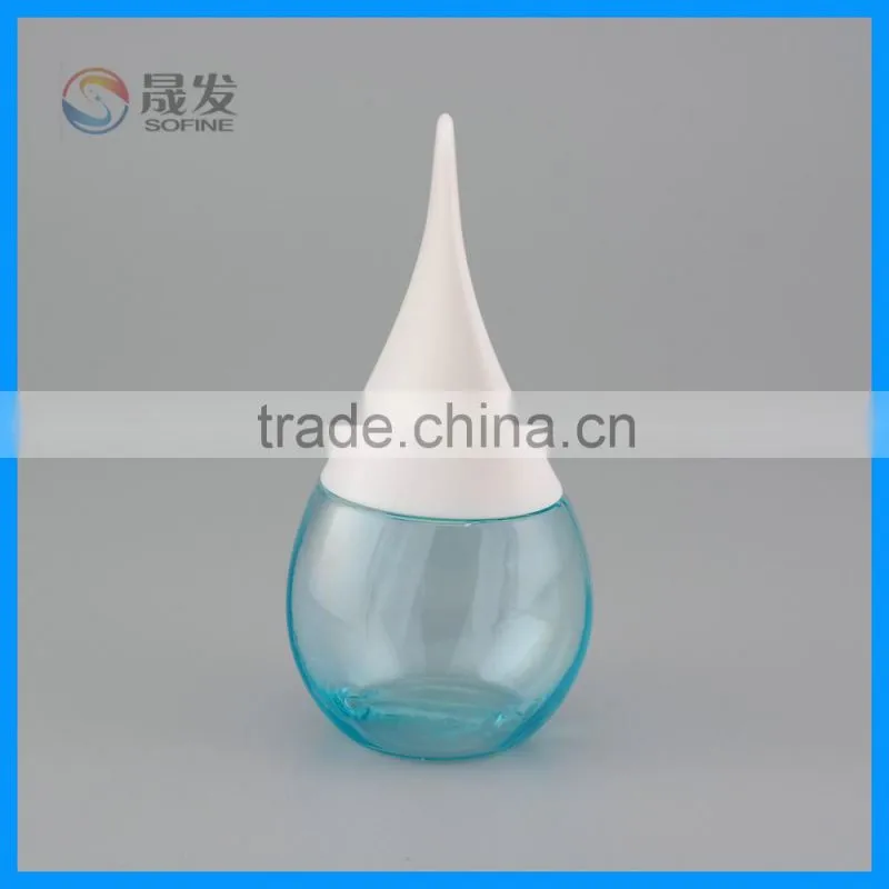 Plastic empty sunscreen bottle
