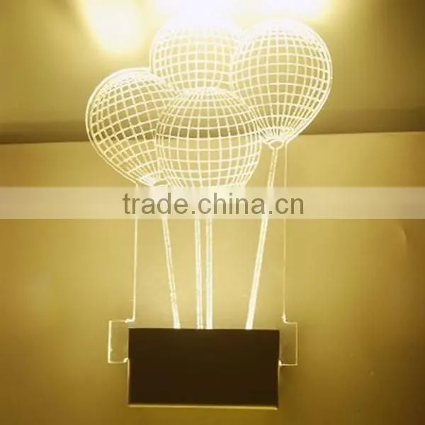Mordern design multiple shapes customized pattern acrylic material LED lights wholesale