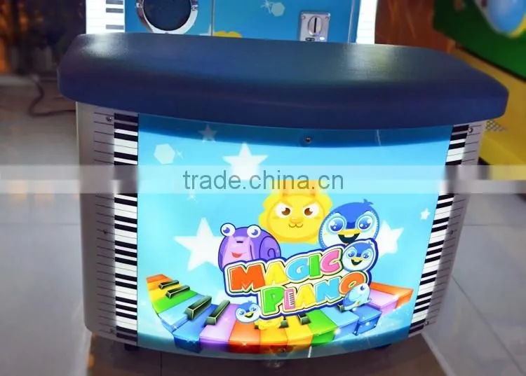 Coin operated magic piano game machine/tickets game machine