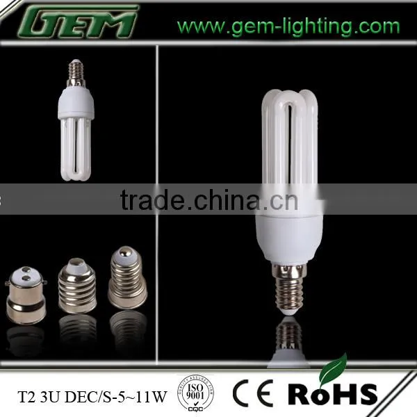 20W Tri-color 8000hrs With ISO9001 3U Energy Saving Lamp