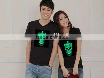 EL animated T-shirt with interesting paint