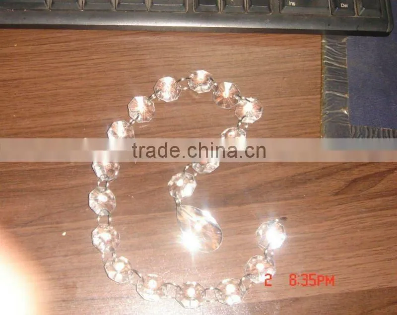 HX-0108G Hot sale elegant acrylic crystal hanging curtain for wedding decor