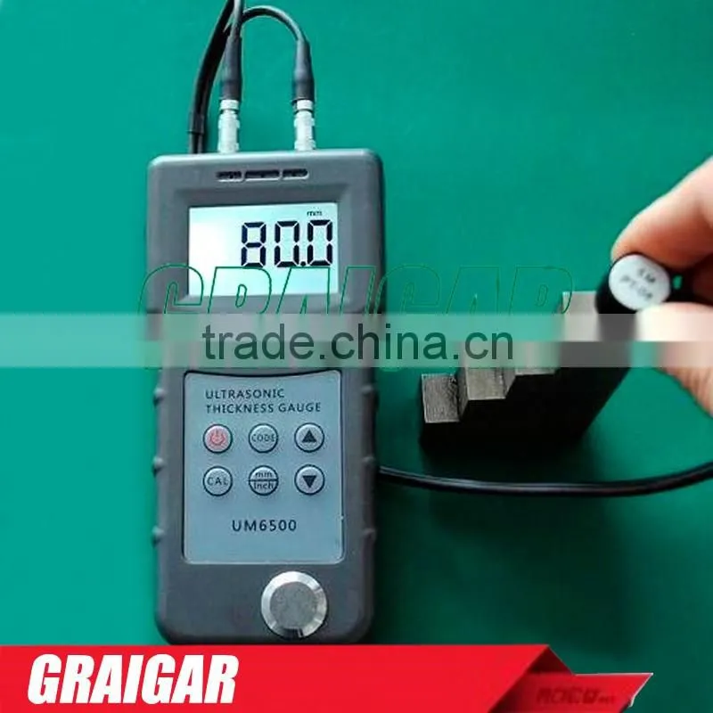 UM6500,1.0-245mm,0.05-8inch (in Steel) Ultrasonic Thickness Gauge Meter Tester