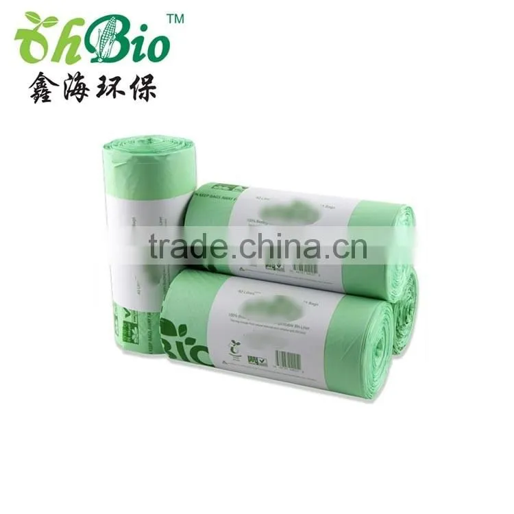 EN13432 biodegradable cornstarch plastic EN13432 ASTMD 6400 biodegradable trash bags