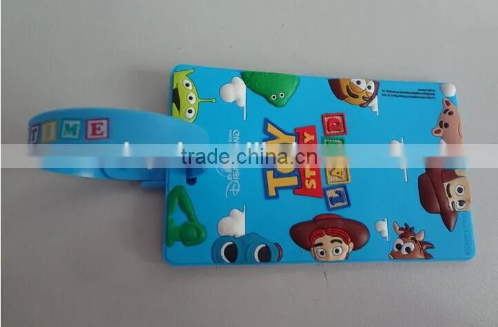 Personalized national flag soft pvc travel for travel/airline travel luggage tag