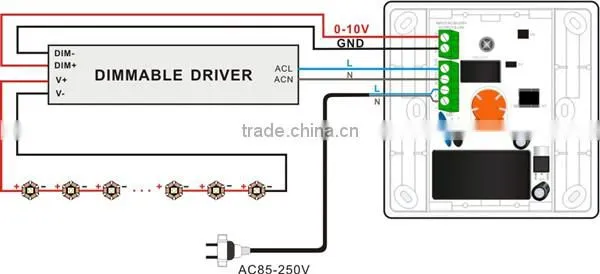 AC85V-265V IR wireless led remote control switch light dimmer 0-10v output