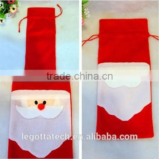 Wholesale high quality super cheap christmas gift wine bottle bags
