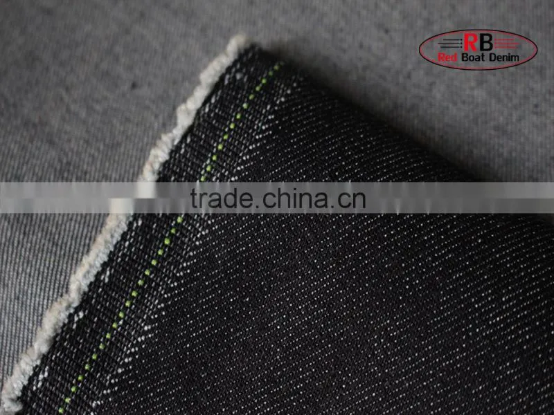 12oz Blue Gray Color Slub 100%Cotton Stretch Denim Fabric