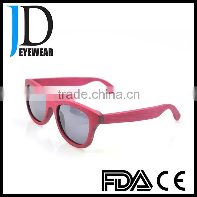Custom Logo Natural Wood Free Sample Aviator Sunglasses