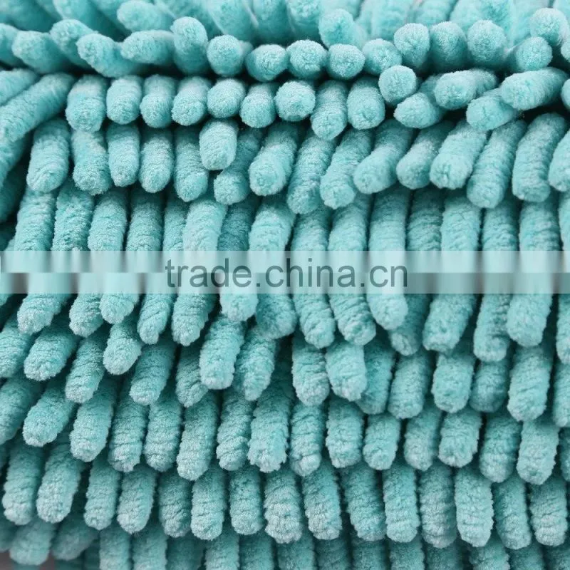 long pile tufted polyester chenille bath rug