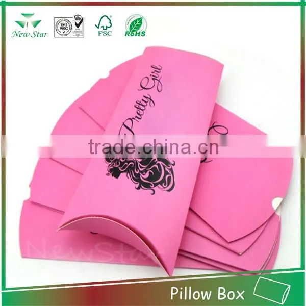 free design pillow box,printed by 100% recycled paper