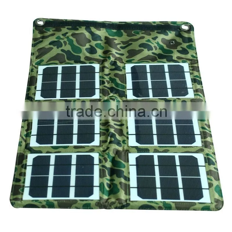 dual output 18v 5v mono solar panel portable flexible 18w
