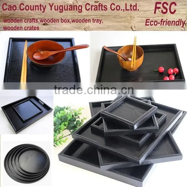 restaurant wooden different style serving trays sets