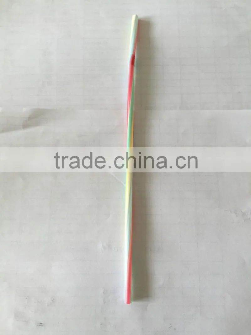 neon color plastic straw packed in beautiful PVC box