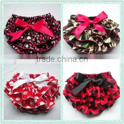New design baby girl bloomer soft and solid ruffle bllomer comfortable newborn baby gold polk dot bloomer
