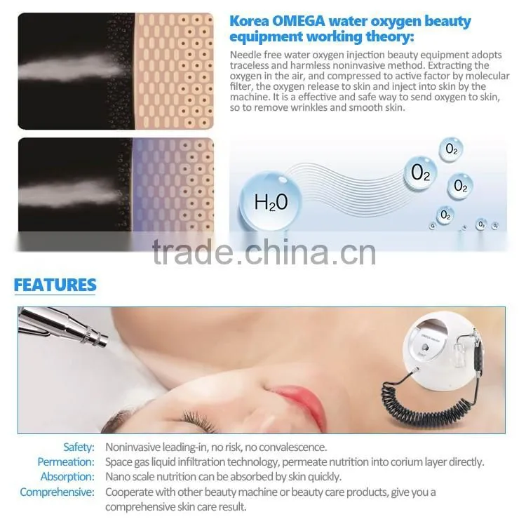 Home use water oxygen jet facial mini beauty machine for shrinking pores