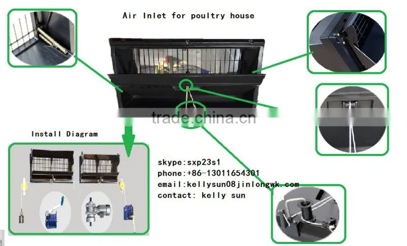 600*325*160 mm Air Inlet for poultry house