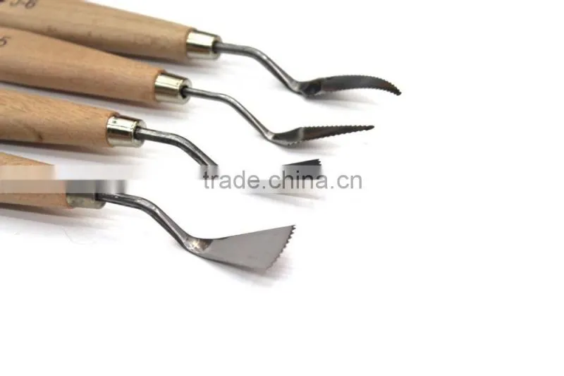Newest hard stainless steel palette knife with wood handle