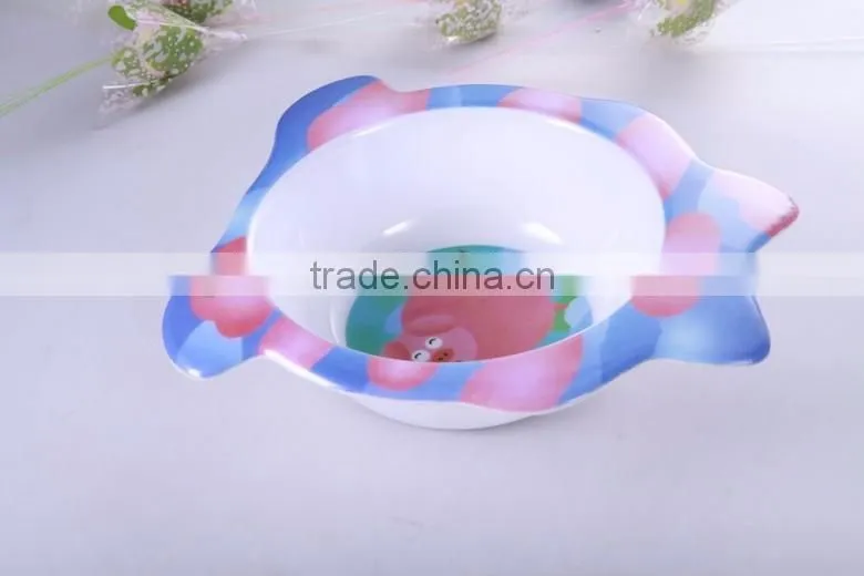 baby melamine anti scald baby bowls with different decal, feeding bowl for baby, melamine chinese soup bowls