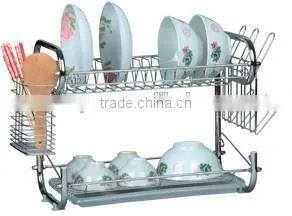 Metal Dish Rack with Plastic Tray