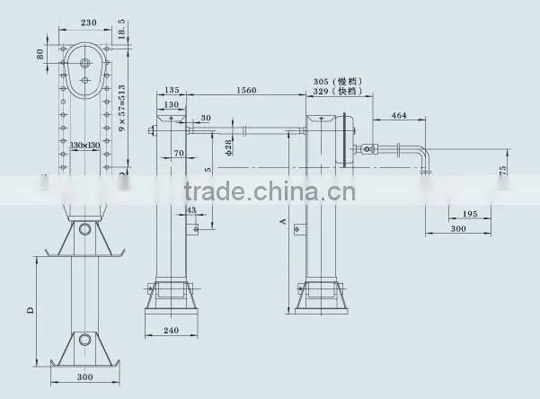 28t trailer landing gear support leg