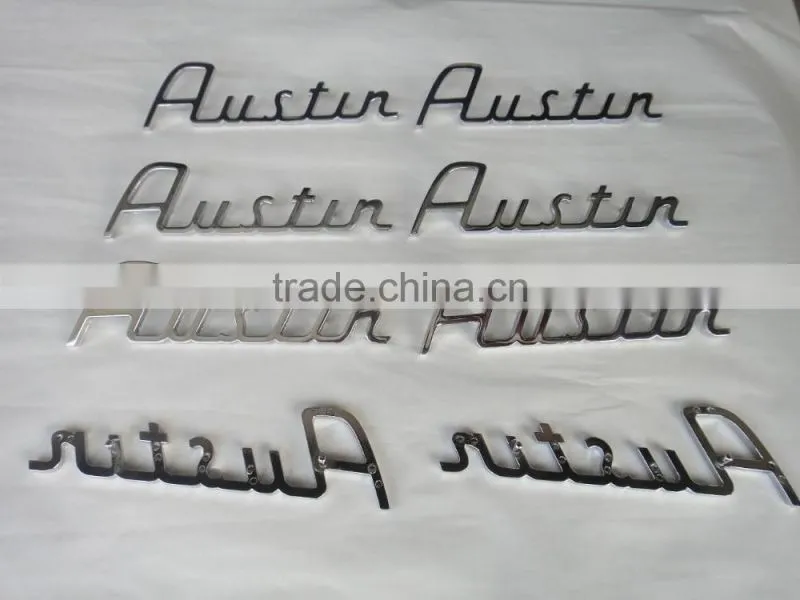 Car used aluminum metal words