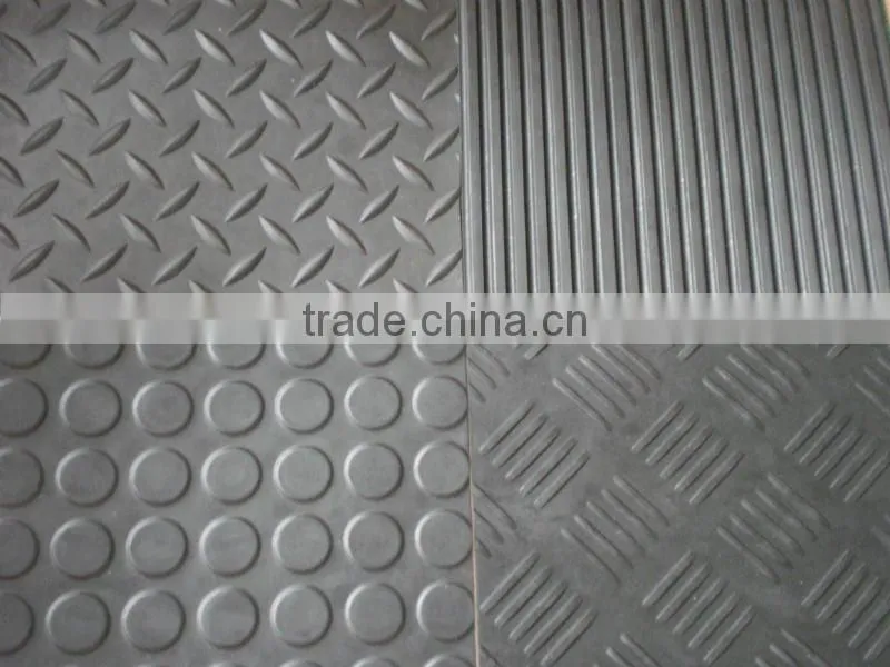3mm thickness anti slip various patterns car port flooring rubber mat
