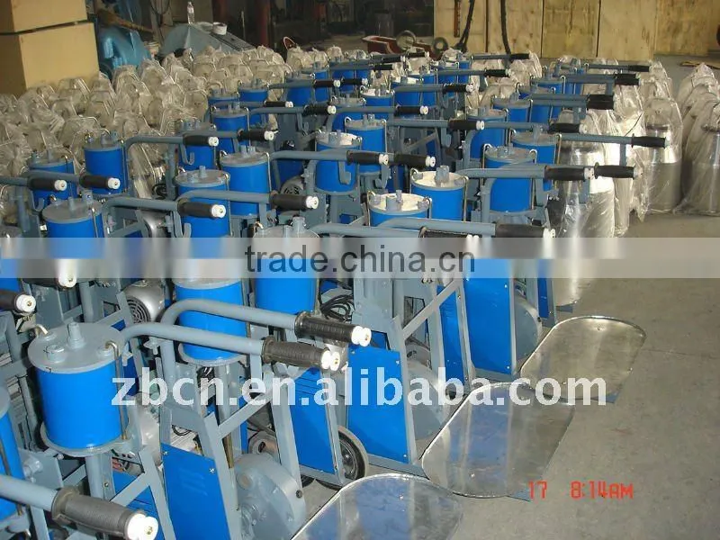 double barrels vacuum pump type milking machine