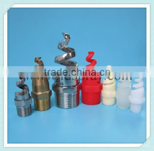Stainless steel,SS,brass,pp,pvc,teflon,nylon helix screw helical spjt nozzle