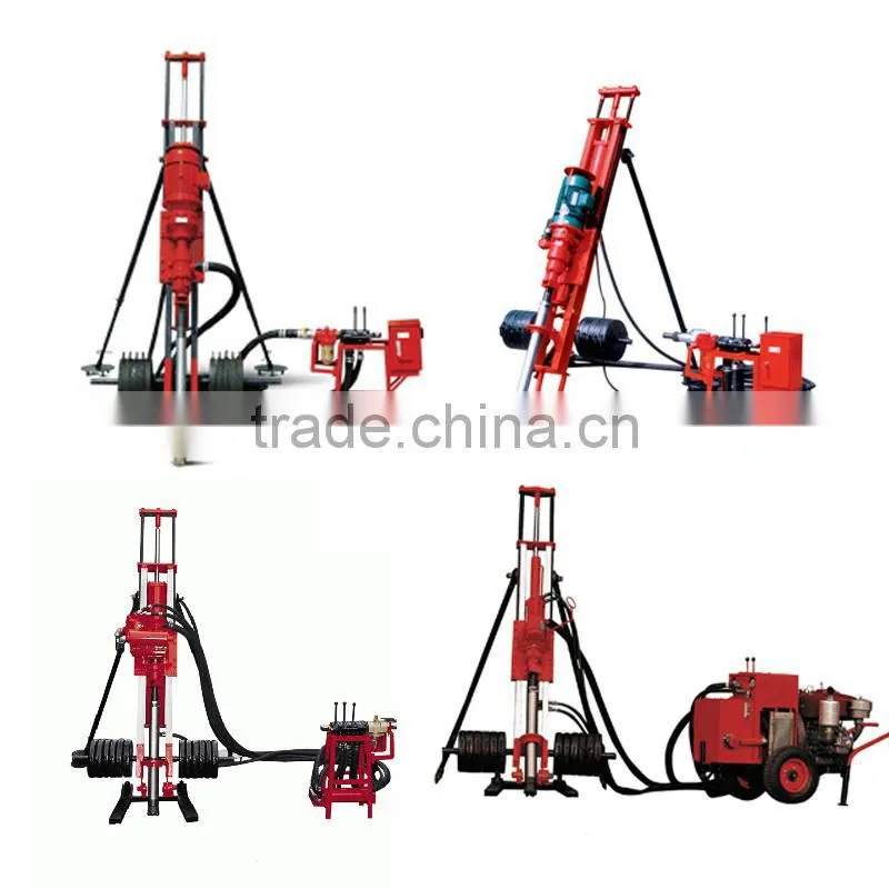 high efficiency and energy saving motor driven DTH air leg rock drill rig
