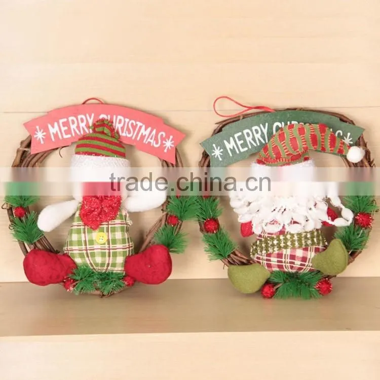 Door or wall decor hanging style wicker craft christmas wreath decorative