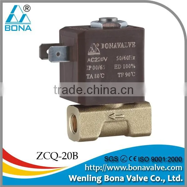 Tube with lock 8mmx6.5mm brass steam welding machine DC 12V 24V electric valve ZCQ-20B-28