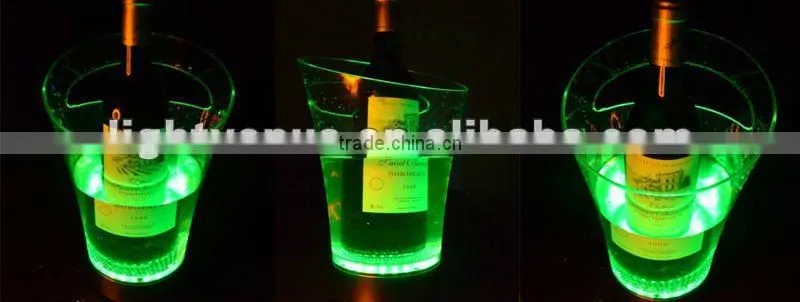 bar decoration acrylic lighted beer ice bucket