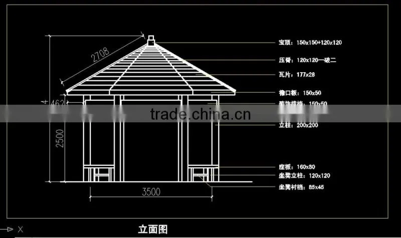 WPC beams/2015 Popular Pergola,Pavilion/good price/WPC Outdoor Pergola