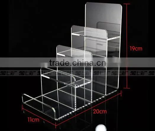 Elegant Transparent Acrylic Wallet Display Stand 4 Layer