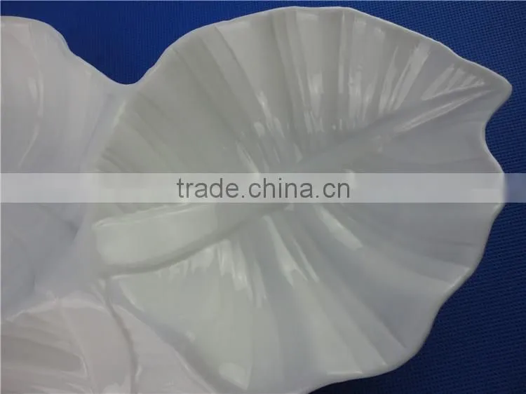 bulk ceramic plates leaf shape