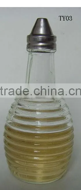 mini clear cylinder glass oil &vinegar bottle